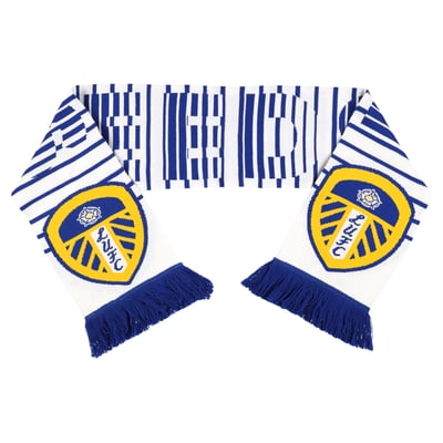 Leeds United Wordmark Scarf - White - Unisex