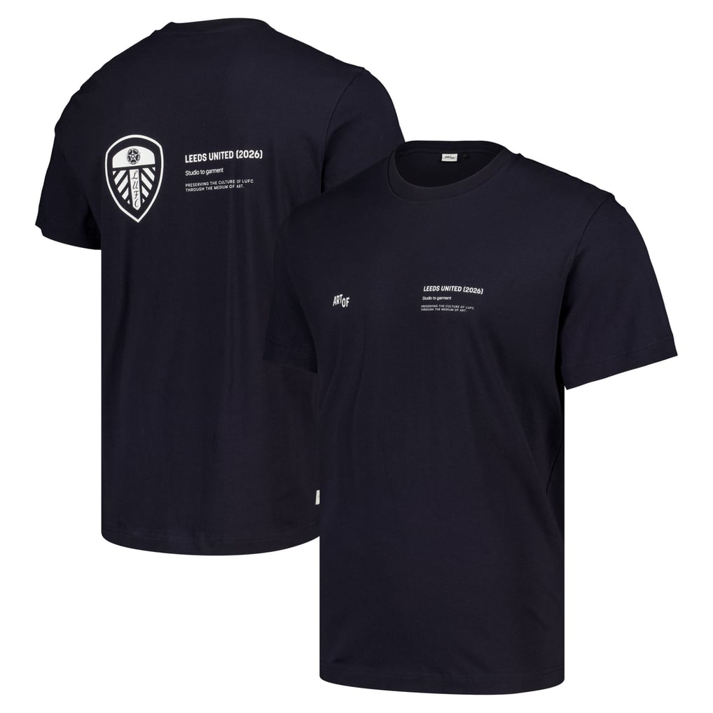 Leeds United x Art of Gallery T-Shirt - Navy - Unisex