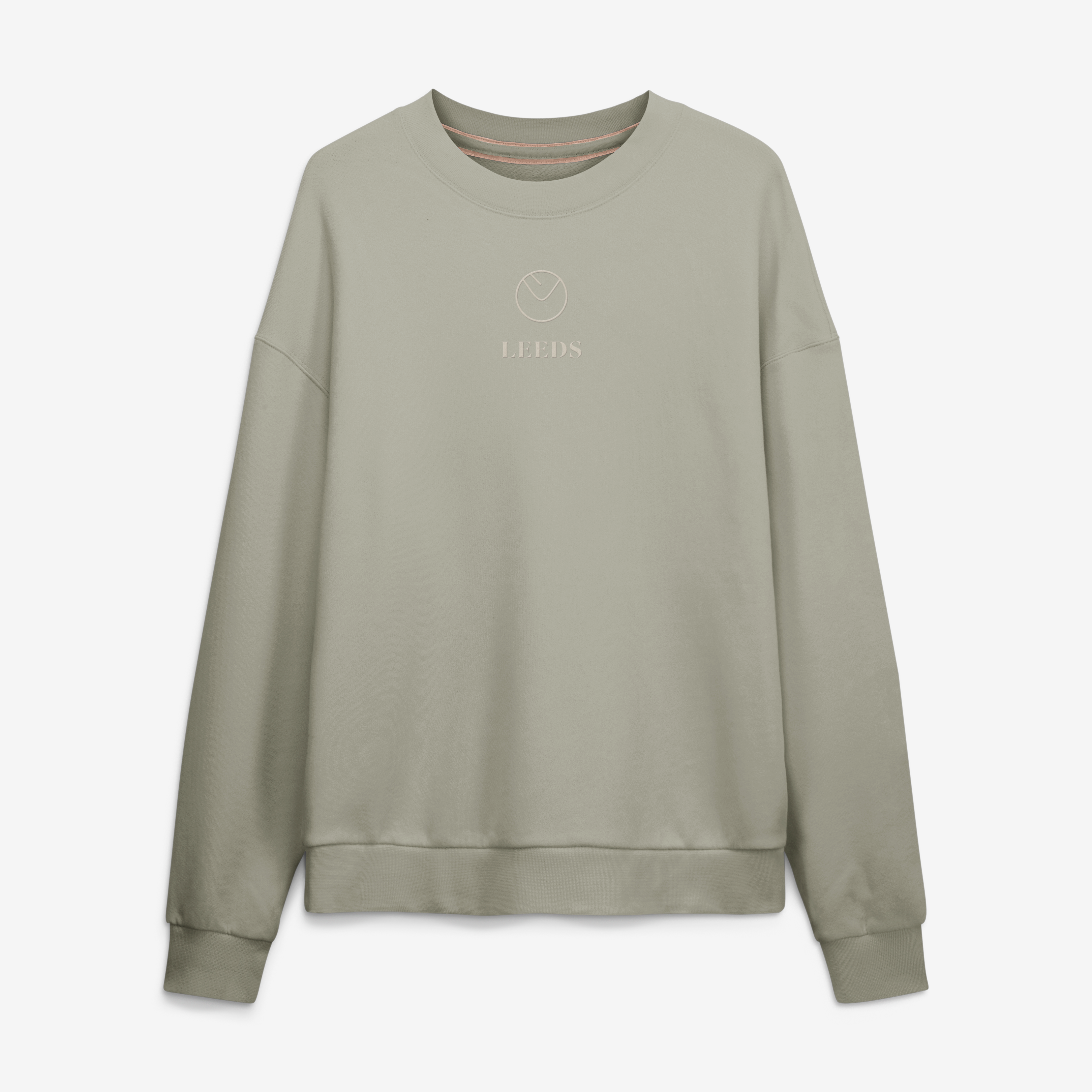 Men's Fanatics Khaki Leeds United Oversized Muted Centre Sweatshirt