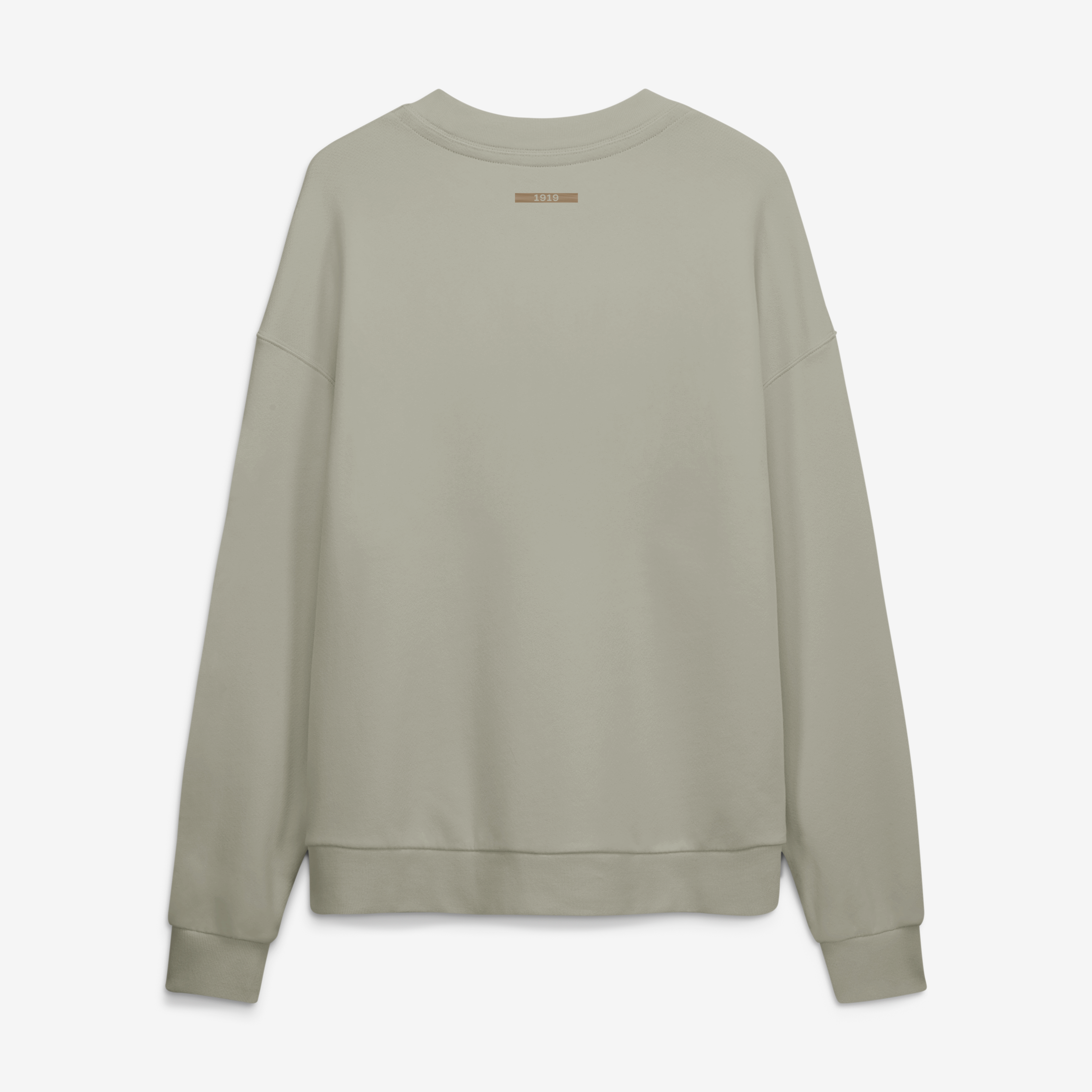 Men's Fanatics Khaki Leeds United Oversized Muted Centre Sweatshirt
