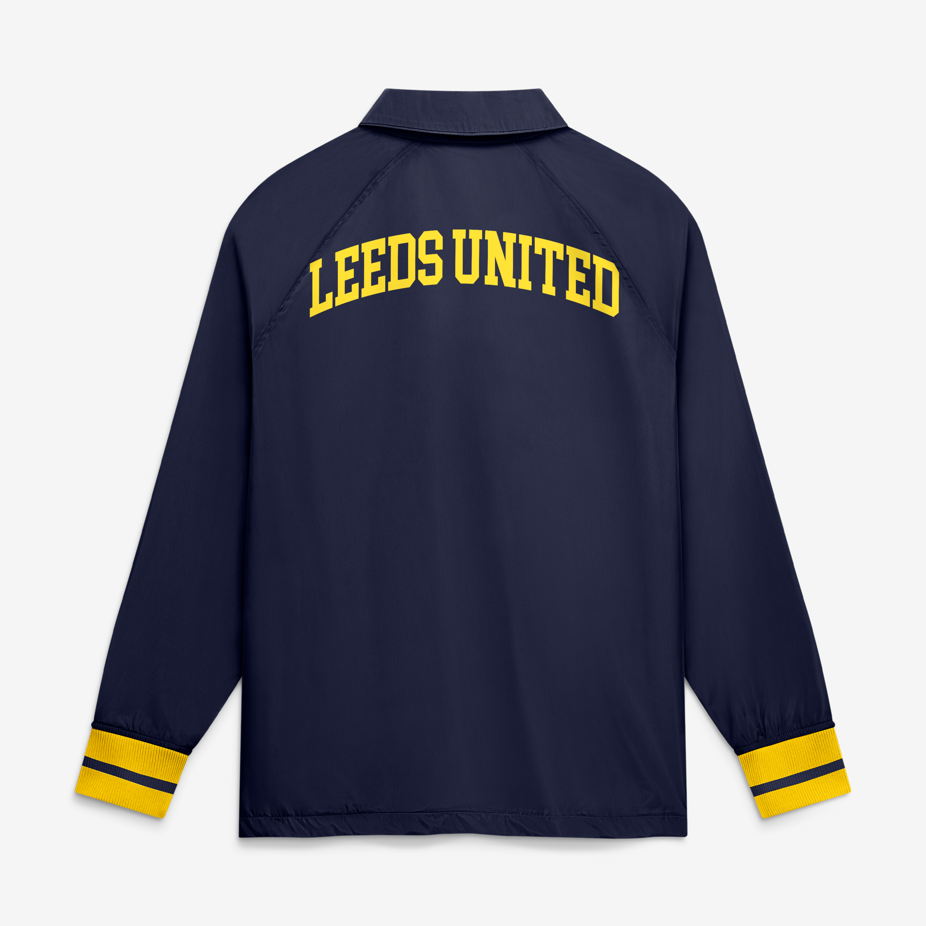 Men's Fanatics Navy Leeds United Classics Coach Full-Zip Raglan Jacket
