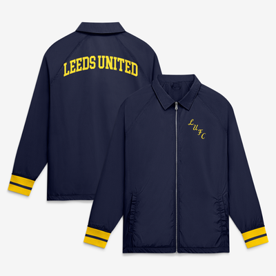 Veste raglan zippée Leeds United Fanatics Classics Coach - Bleu marine
