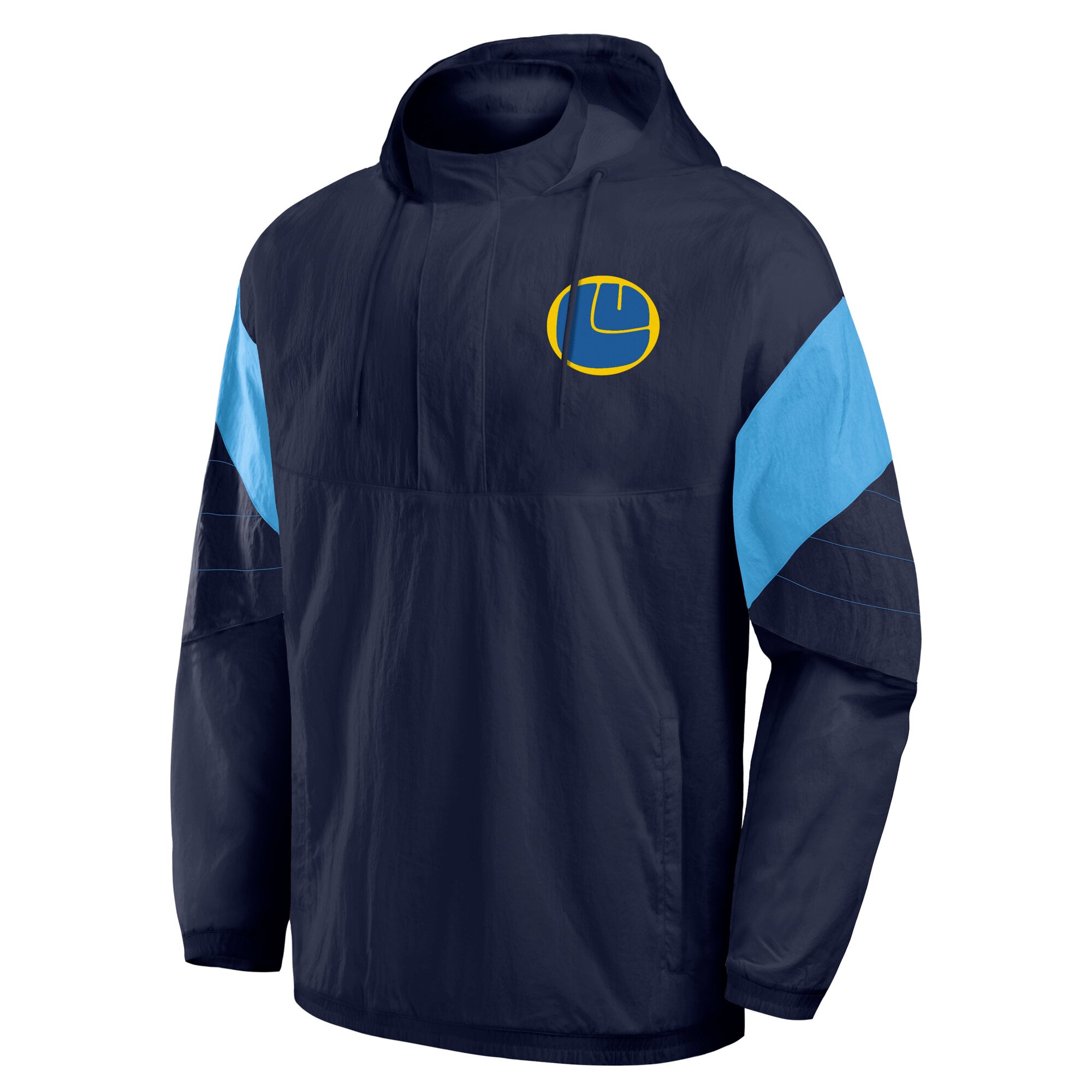 Veste de survêtement à capuche et fermeture éclair quart tour Fanatics bleu marine Leeds United pour homme