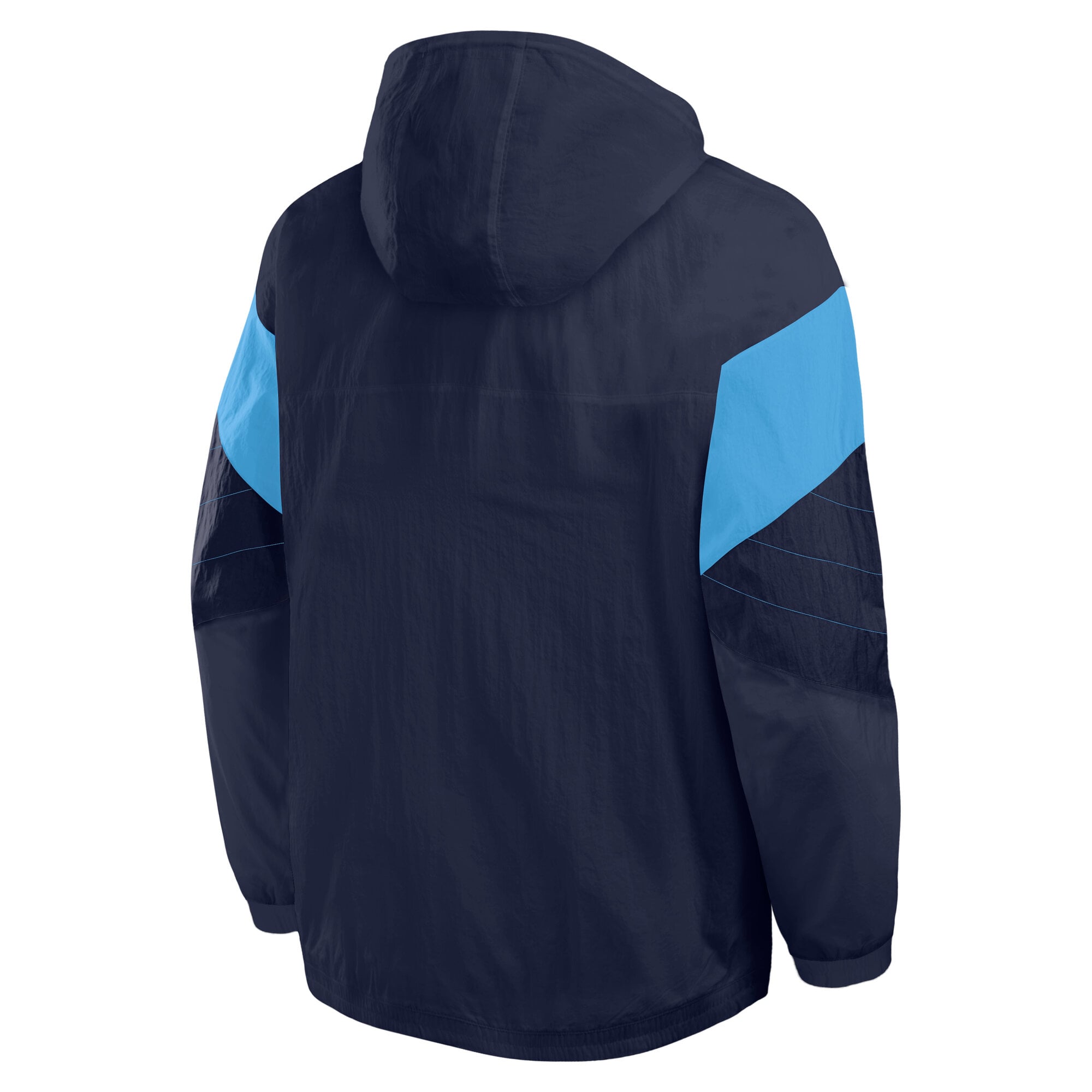 Veste de survêtement à capuche et fermeture éclair quart tour Fanatics bleu marine Leeds United pour homme