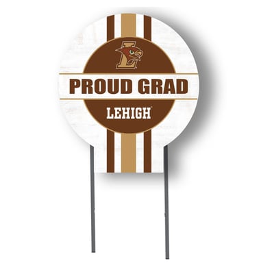 Lehigh Mountain Hawks Jardine 20" x 20" Proud Grad Circle Yard Sign with Stakes