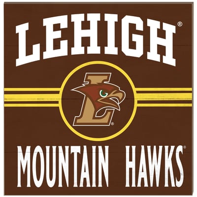 Lehigh Mountain Hawks 10'' x 10'' Retro Team Sign