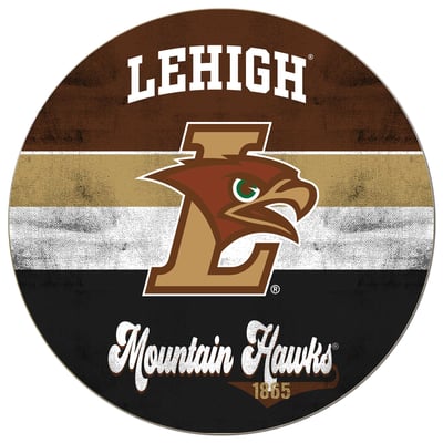 Lehigh Mountain Hawks 20'' x 20'' Retro Logo Circle Sign