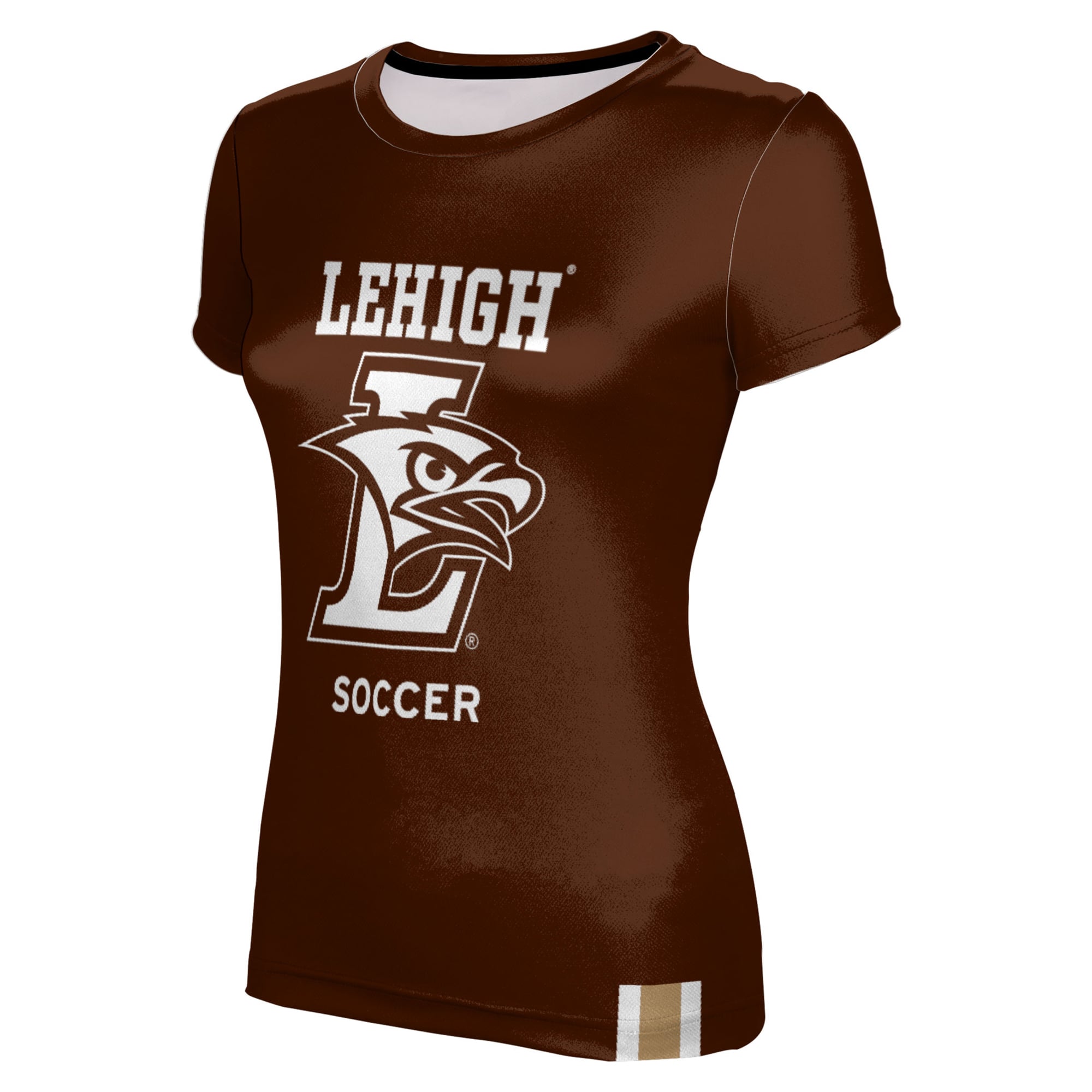 SOL Cursive Logo Soccer Shirt L brown 茶 Women's Brown Lehigh Mountain Hawks Soccer T-Shirt