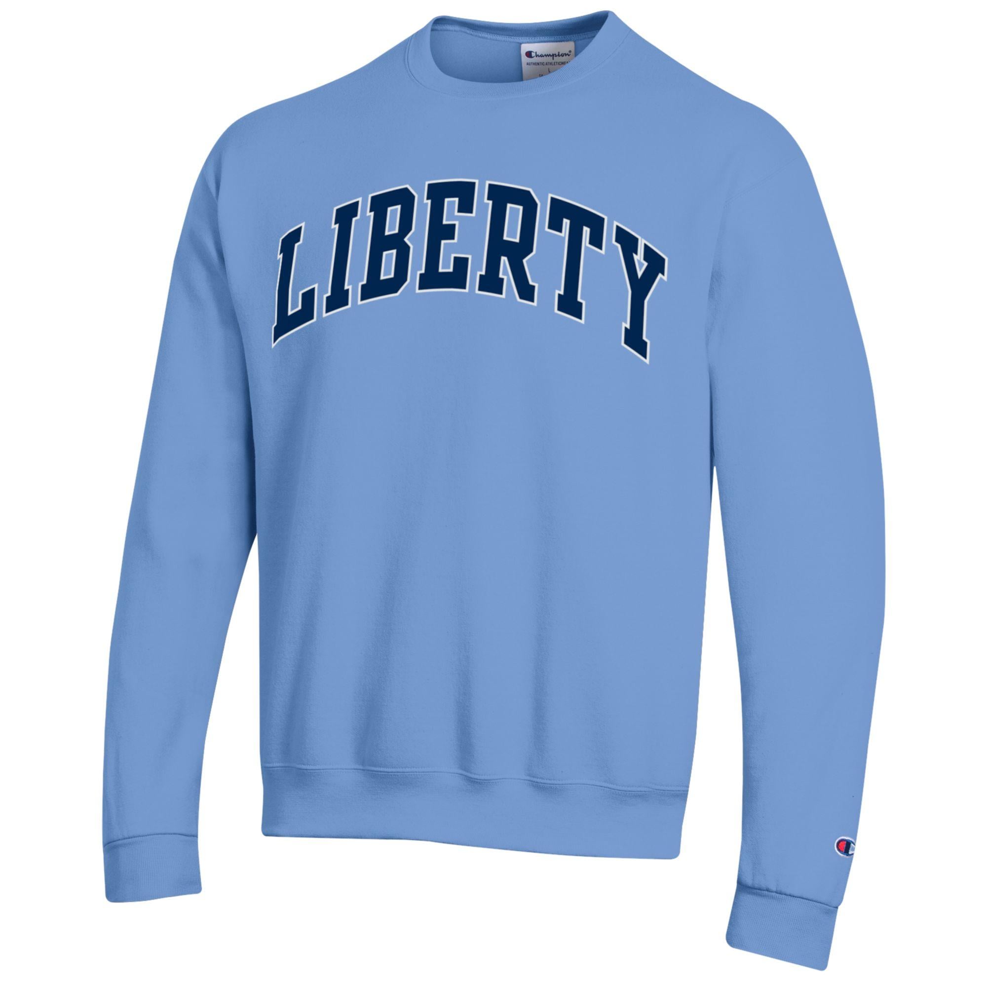 Mens CHAMPION lbl LIBERTY UNIVERSITY FLAMES Crewneck Sweatshirt