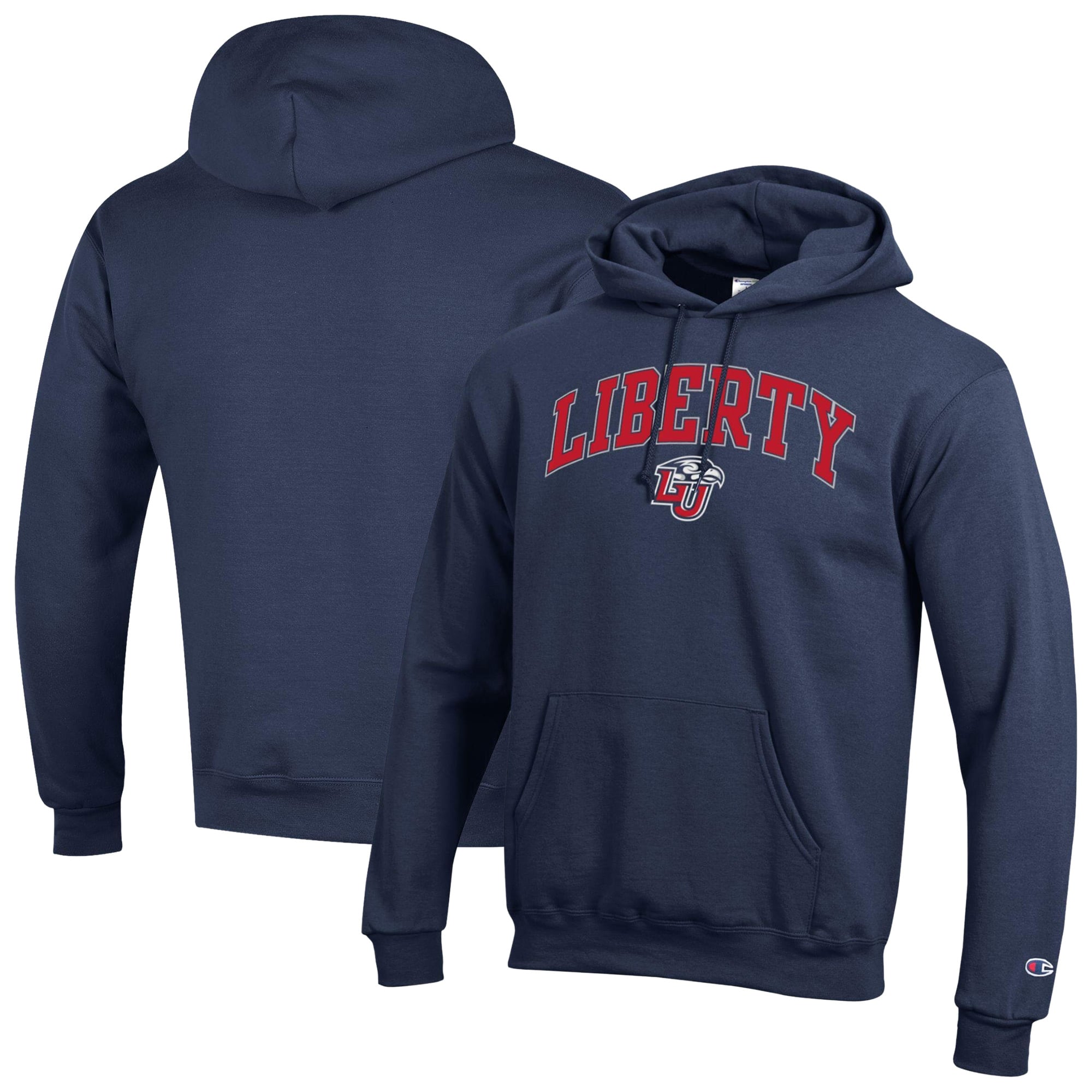 Sweat à capuche Champion rouge Liberty Flames Powerblend pour homme