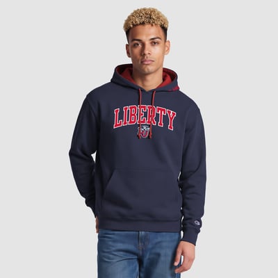 Liberty Flames Champion Contrast Hoodie - Navy/Red