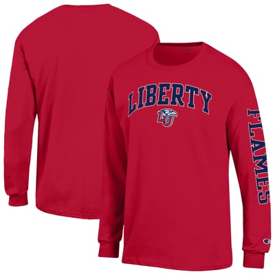 Liberty Flames Champion Arch Logo Long Sleeve T-Shirt - Scarlet