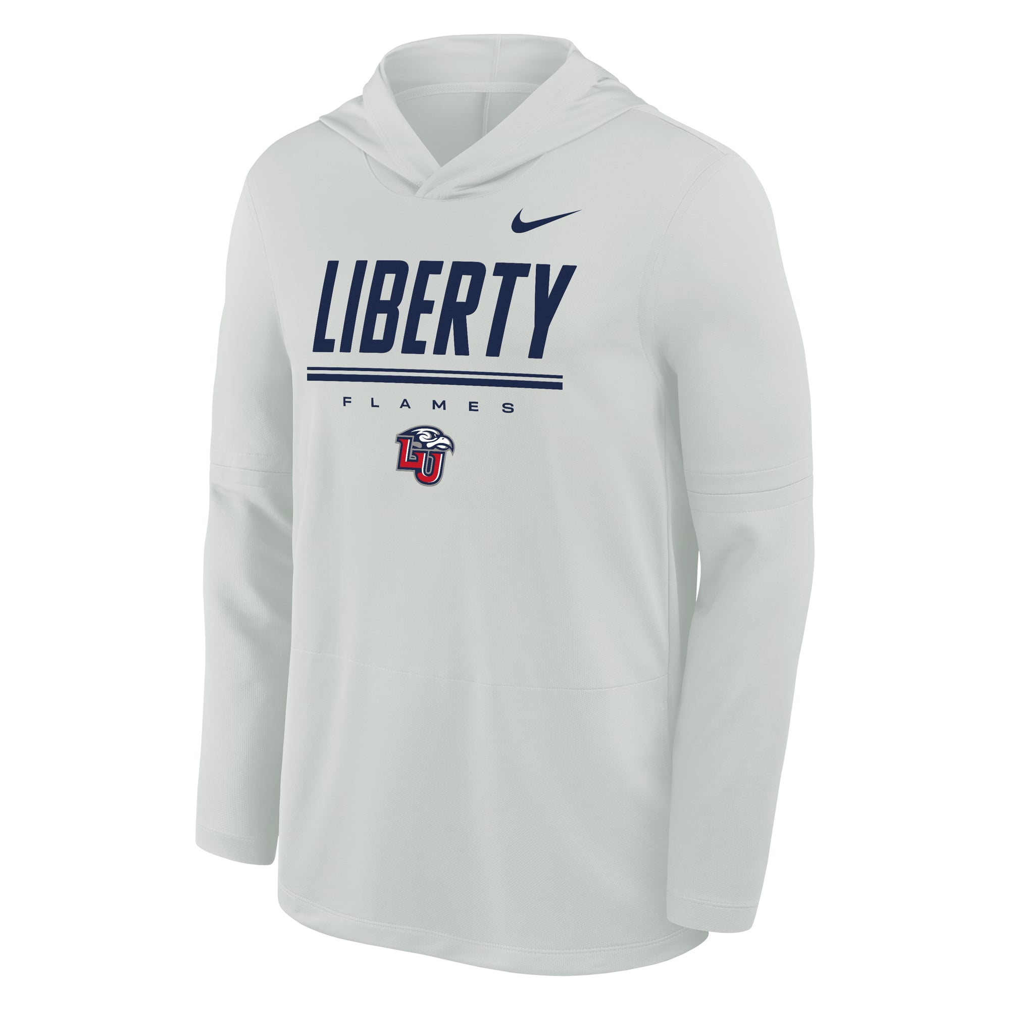 Men's Nike  Gray Liberty Flames Basketball Lightweight Dri-FIT Hoodie
