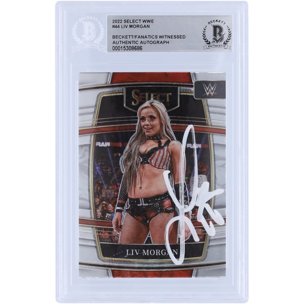 Liv Morgan WWE Autographed 2022 Panini Select #44 Beckett Fanatics 
