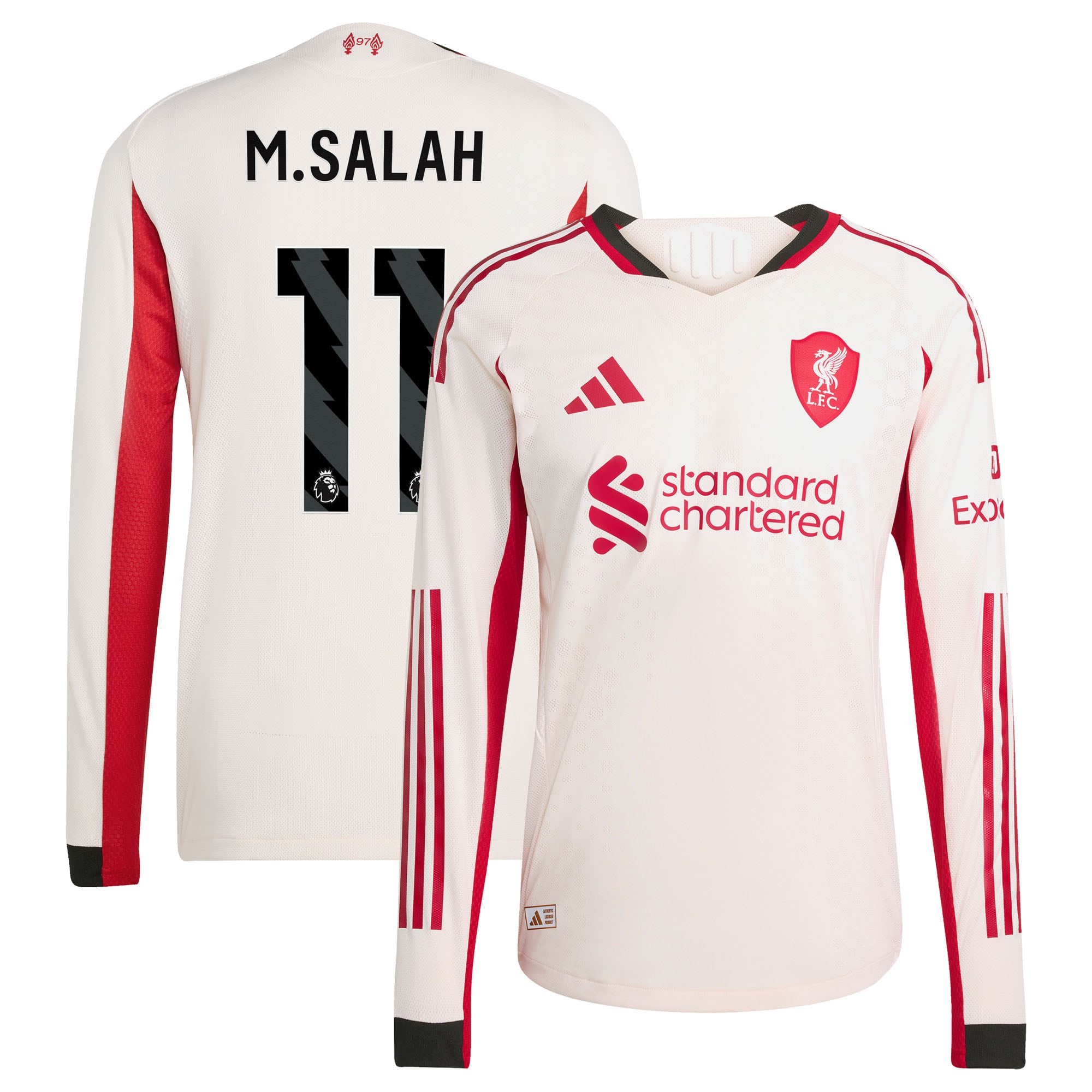 Liverpool adidas Away Authentic Shirt 2025-26 - Long Sleeve with M ...
