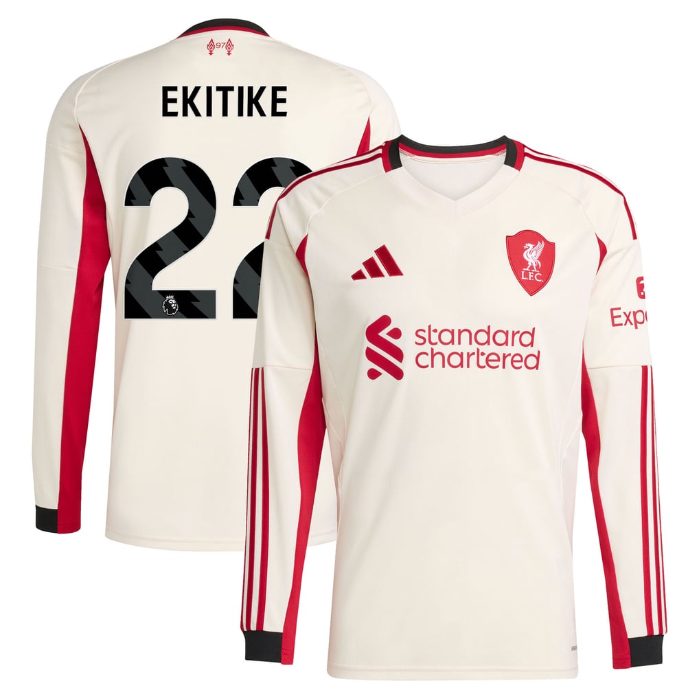 Liverpool adidas Away Shirt 2025-26 - Long Sleeve with Ekitike 22 