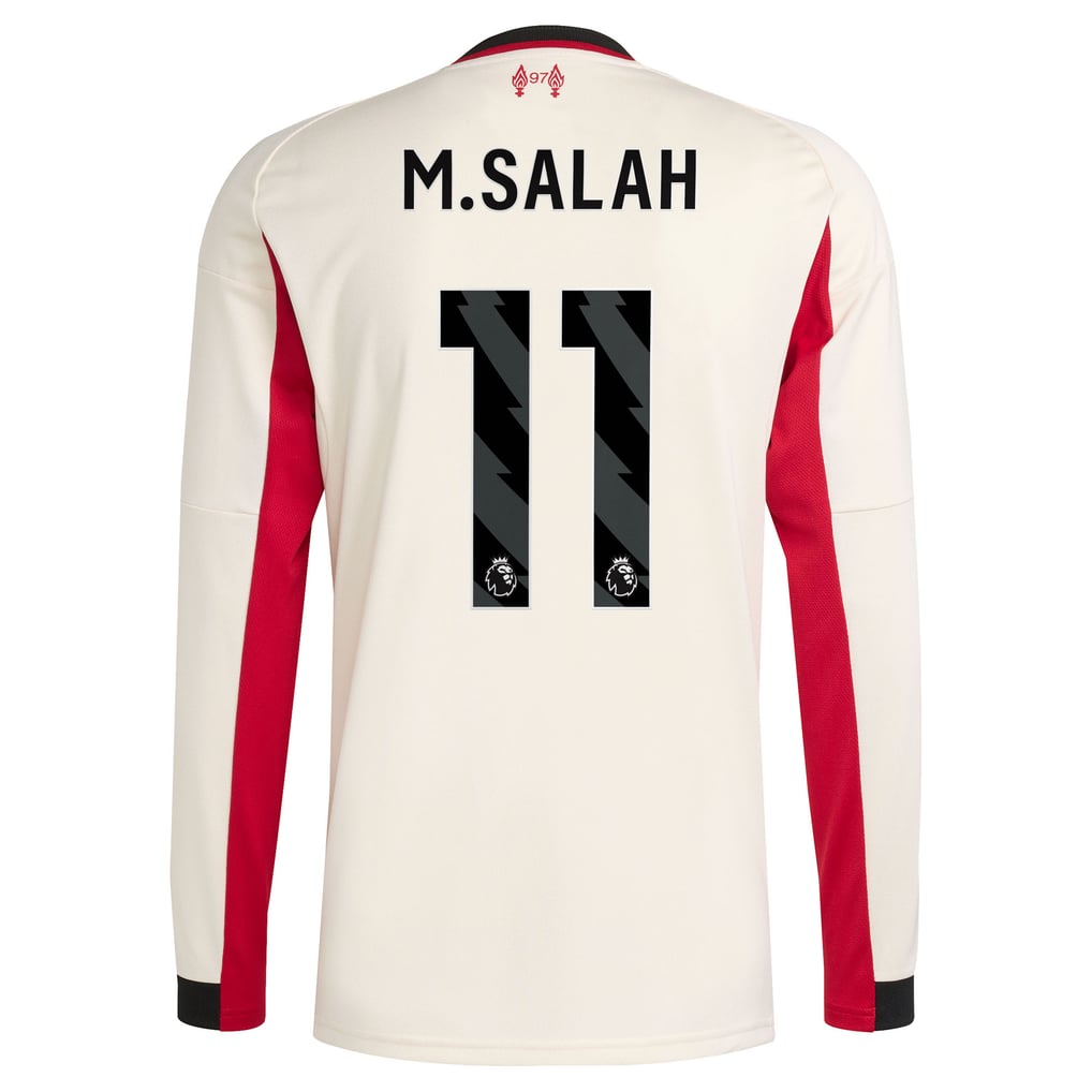 Liverpool adidas Away Shirt 2025-26 - Long Sleeve with M.Salah 11 printing