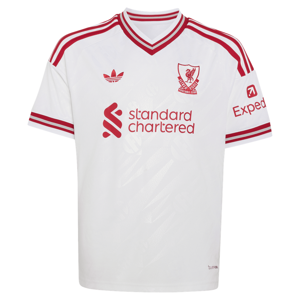 Liverpool adidas Away Shirt 2026-27 - Kids with Virgil 4 printing
