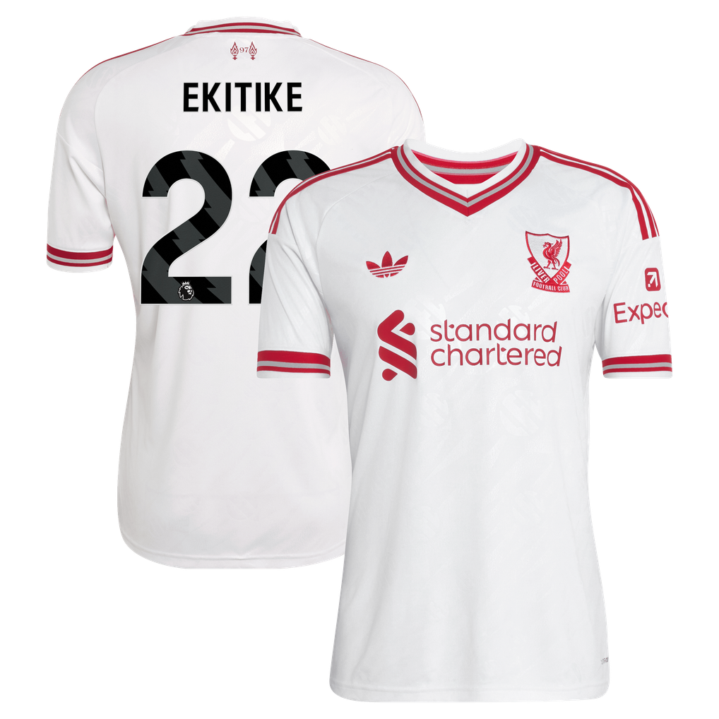 Liverpool adidas Away Shirt 2026-27 with Ekitike 22 printing