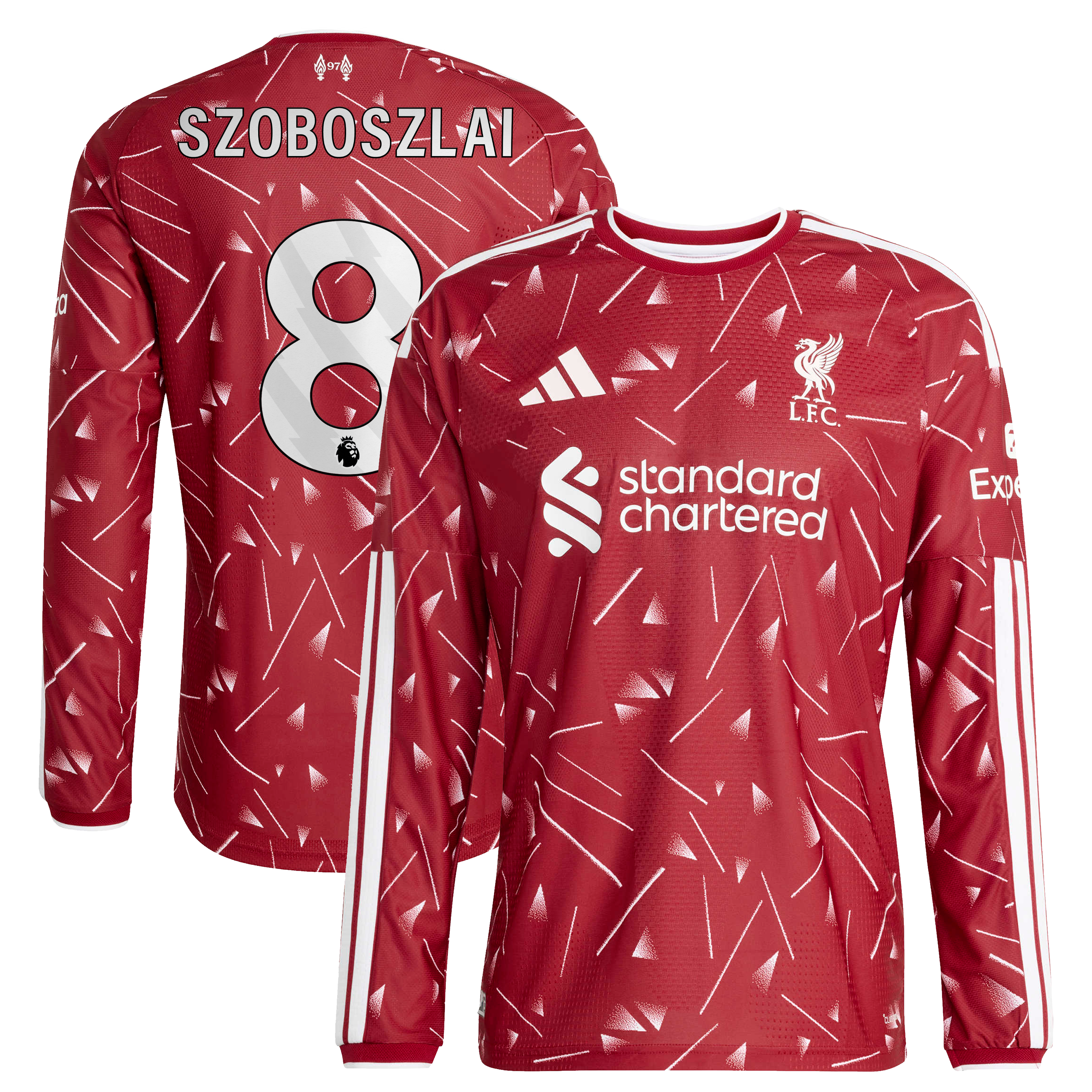 Liverpool adidas Home Authentic Shirt 2026-27 - Long sleeve with 