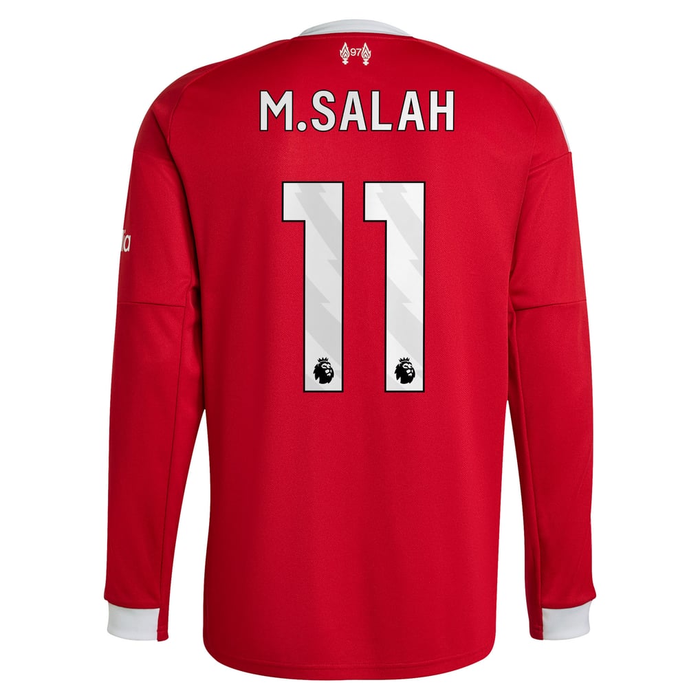 Liverpool adidas Home Shirt 2025-26 - Long sleeve with M.Salah 11 