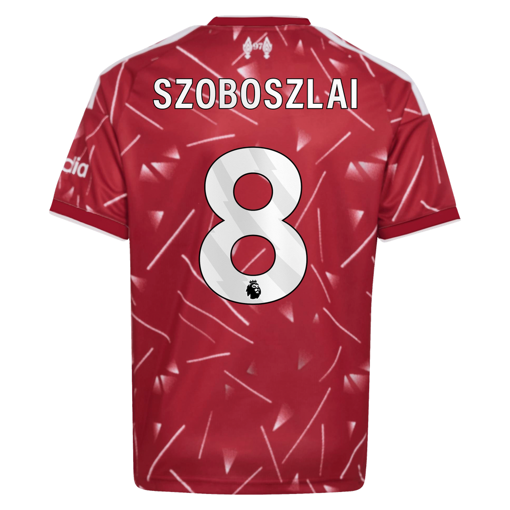 Liverpool adidas Home Shirt 2026-27 - Kids with Szoboszlai 8 printing