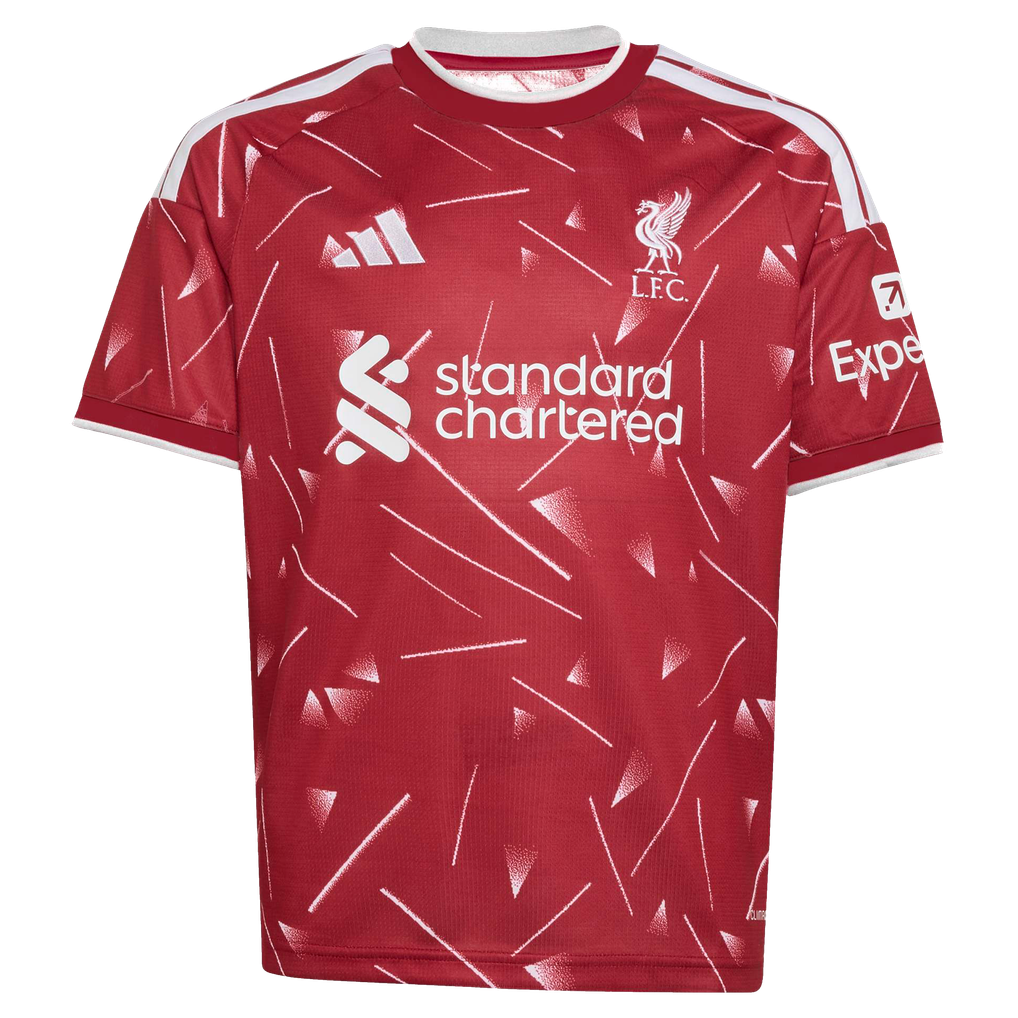 Liverpool adidas Home Shirt 2026-27 - Kids with Virgil 4 printing