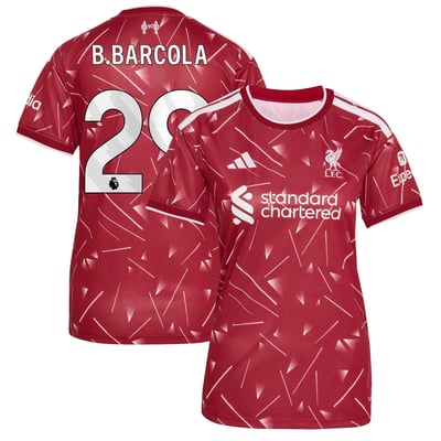 Liverpool adidas Home Shirt 2026-27 - Womens with B.Barcola 29 printing
