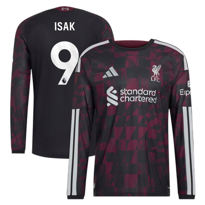 Liverpool adidas Third Authentic Shirt 2026-27 - Long Sleeve with Isak 9 printing