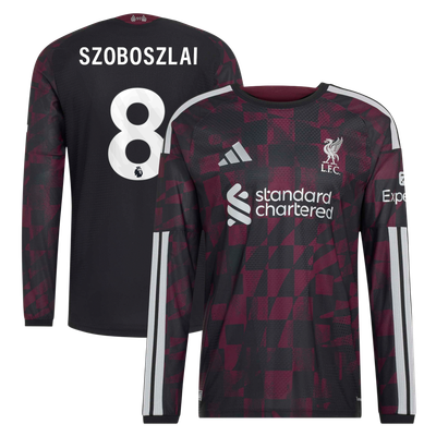 Liverpool adidas Third Authentic Shirt 2026-27 - Long Sleeve with Szoboszlai 8 printing