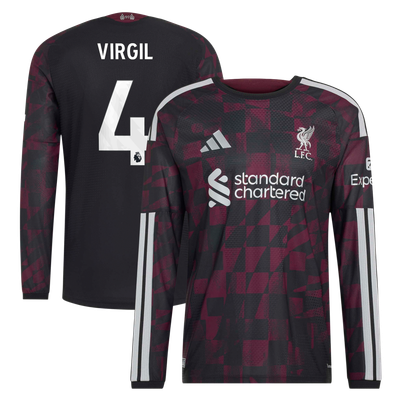 Liverpool adidas Third Authentic Shirt 2026-27 - Long Sleeve with Virgil 4 printing