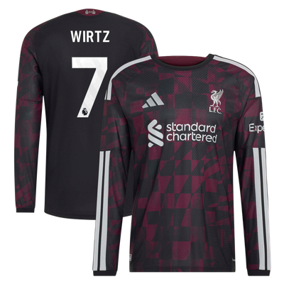 Liverpool adidas Third Authentic Shirt 2026-27 - Long Sleeve with Wirtz 7 printing