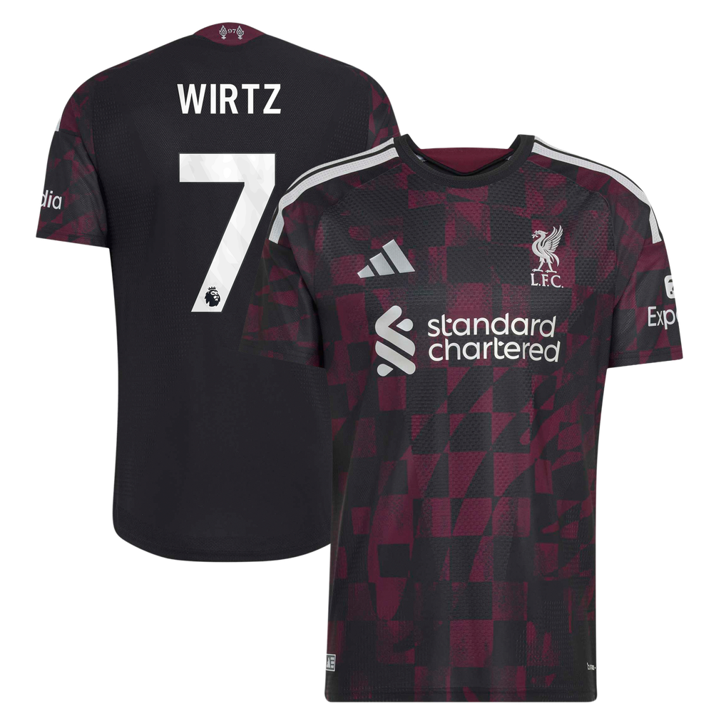 Liverpool adidas Third Authentic Shirt 2026-27 with Wirtz 7 printing