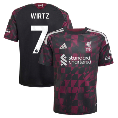 Liverpool adidas Third Shirt 2026-27 - Kids with Wirtz 7 printing
