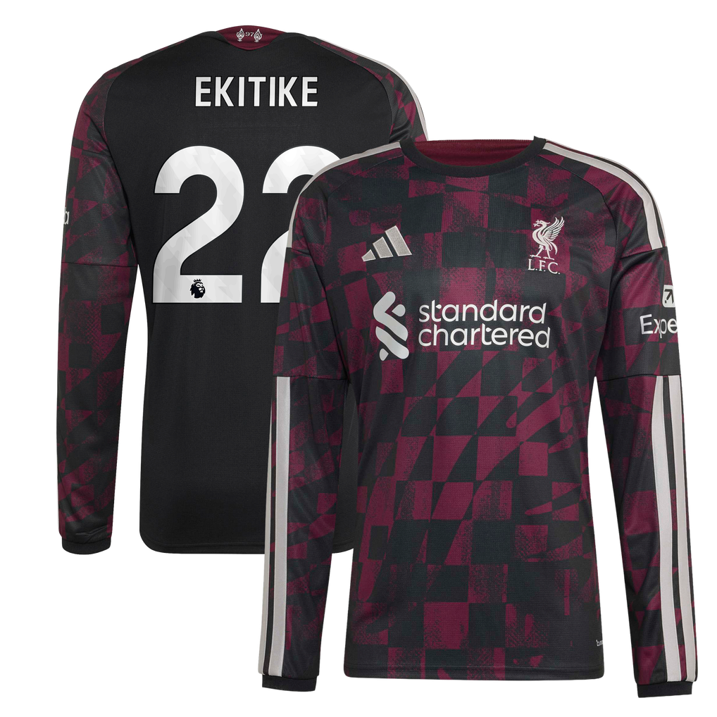 Liverpool adidas Third Shirt 2026-27 - Long Sleeve with Ekitike 22 printing