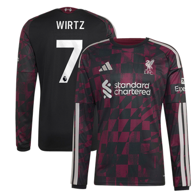 Liverpool adidas Third Shirt 2026-27 - Long Sleeve with Wirtz 7 printing
