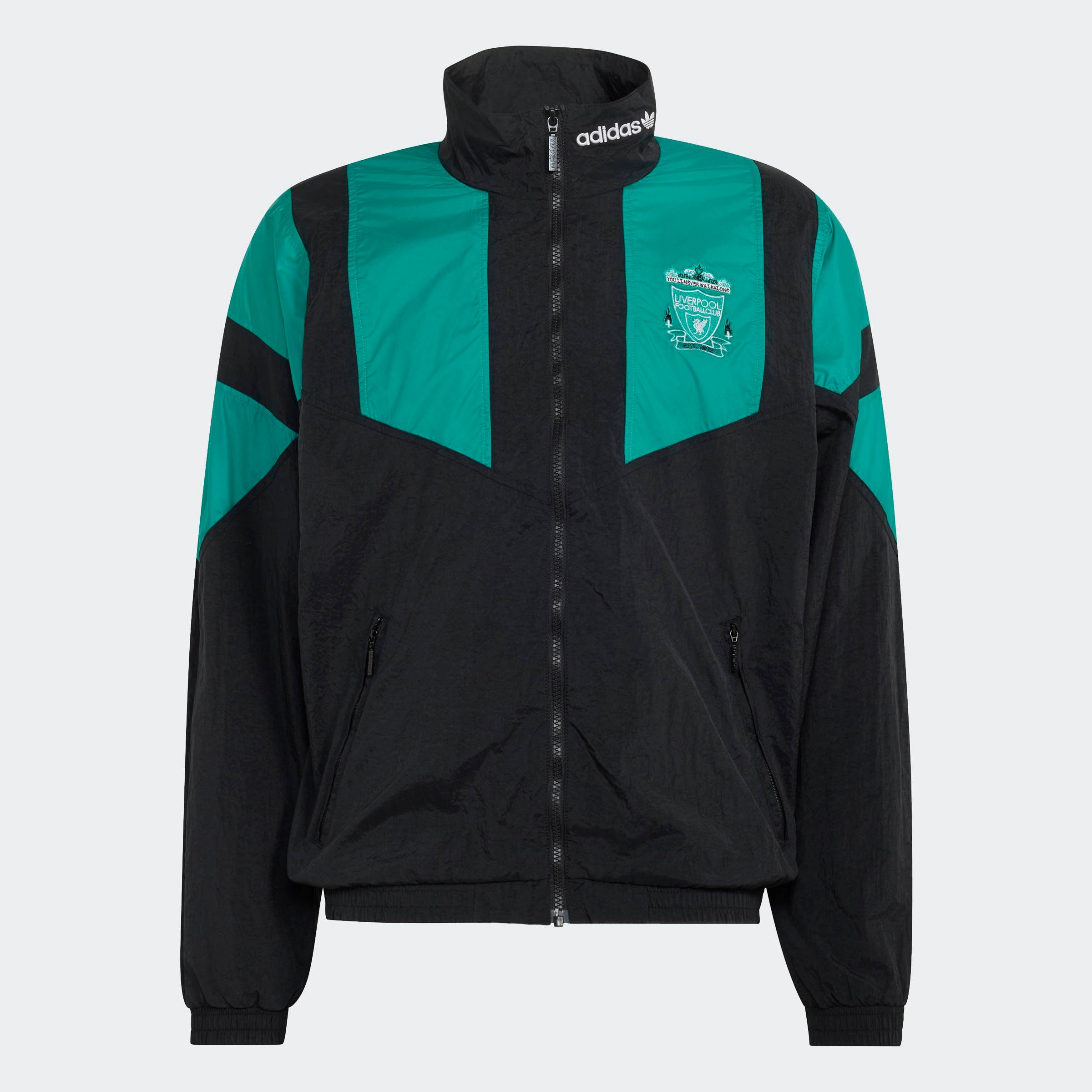 Veste de survêtement zippée adidas Liverpool EQT noire pour homme
