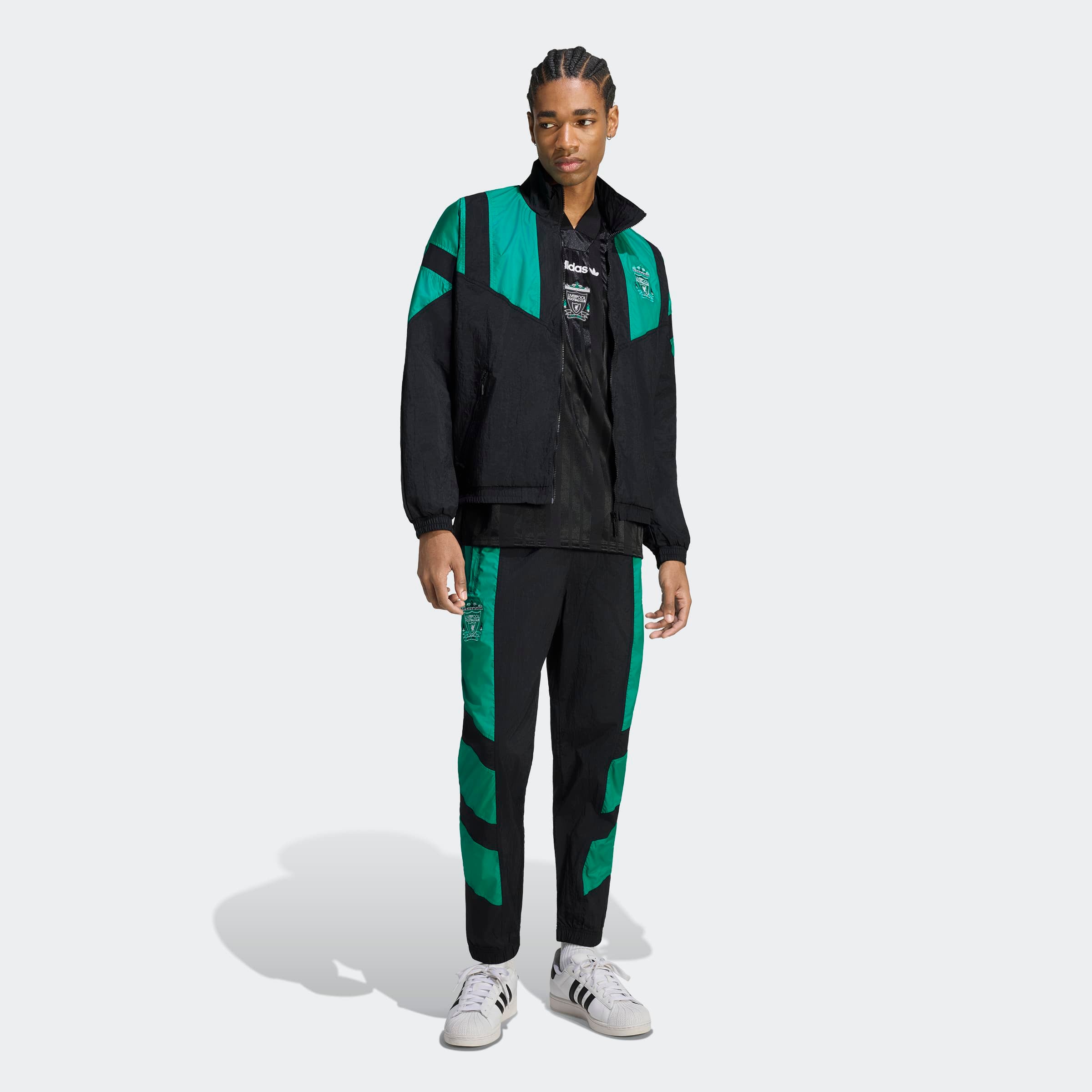 Veste de survêtement zippée adidas Liverpool EQT noire pour homme