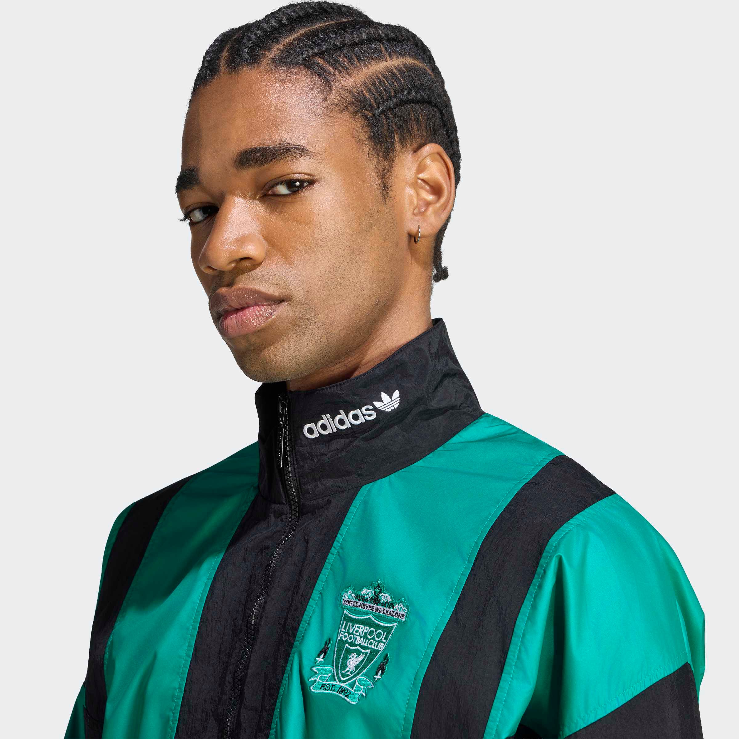 Veste de survêtement zippée adidas Liverpool EQT noire pour homme