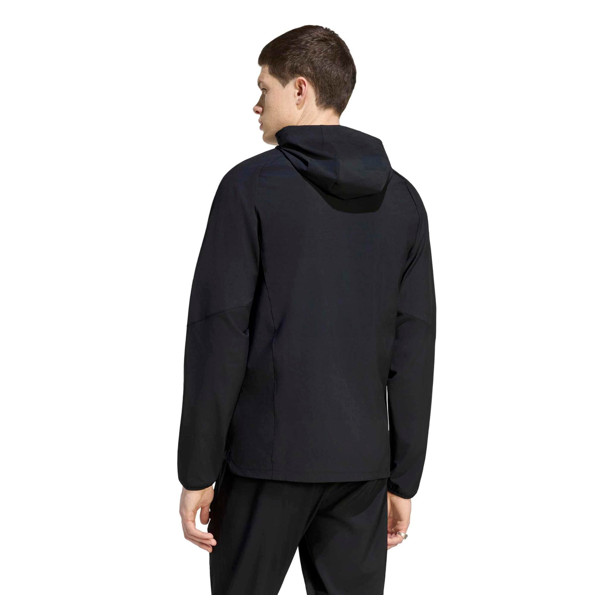 Men's adidas Black Liverpool Tiro Travel Full-Zip Windbreaker