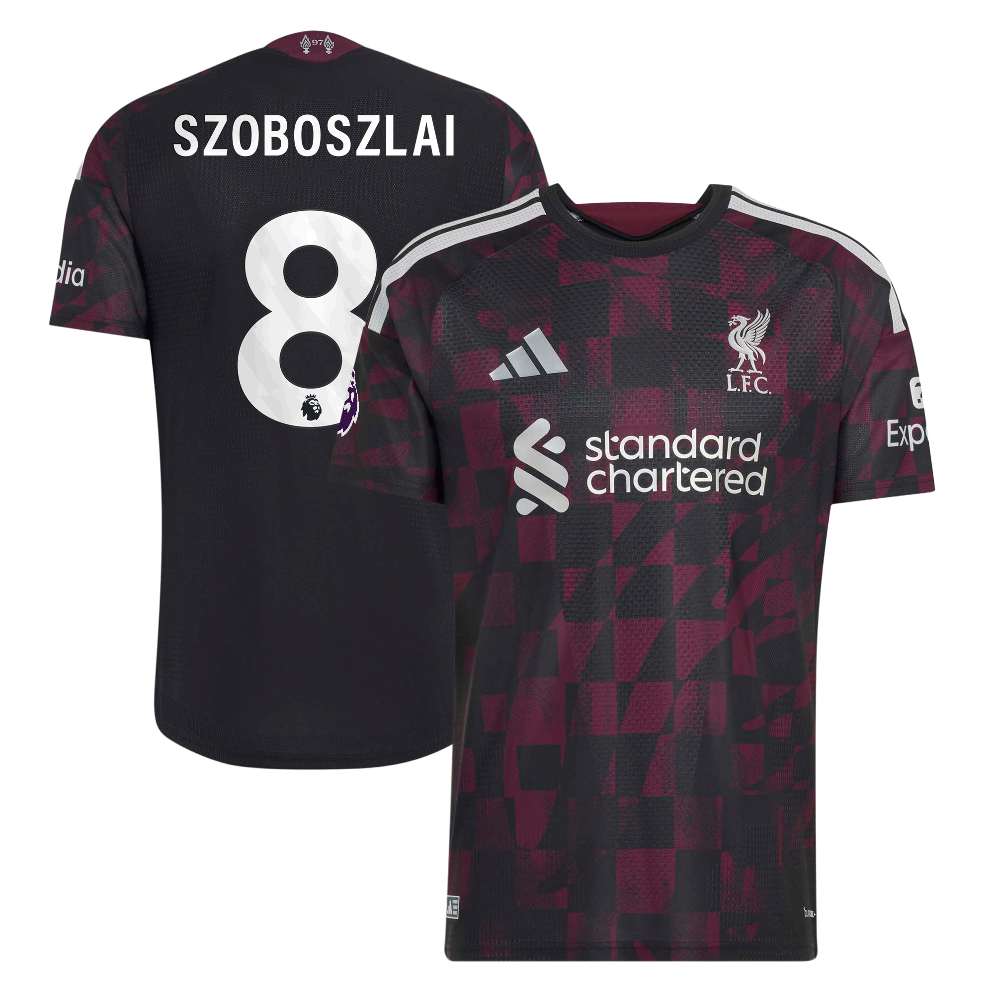 Maillot adidas Dominik Szoboszlai Liverpool 2026/27 domicile sur le terrain authentique pour homme, rouge