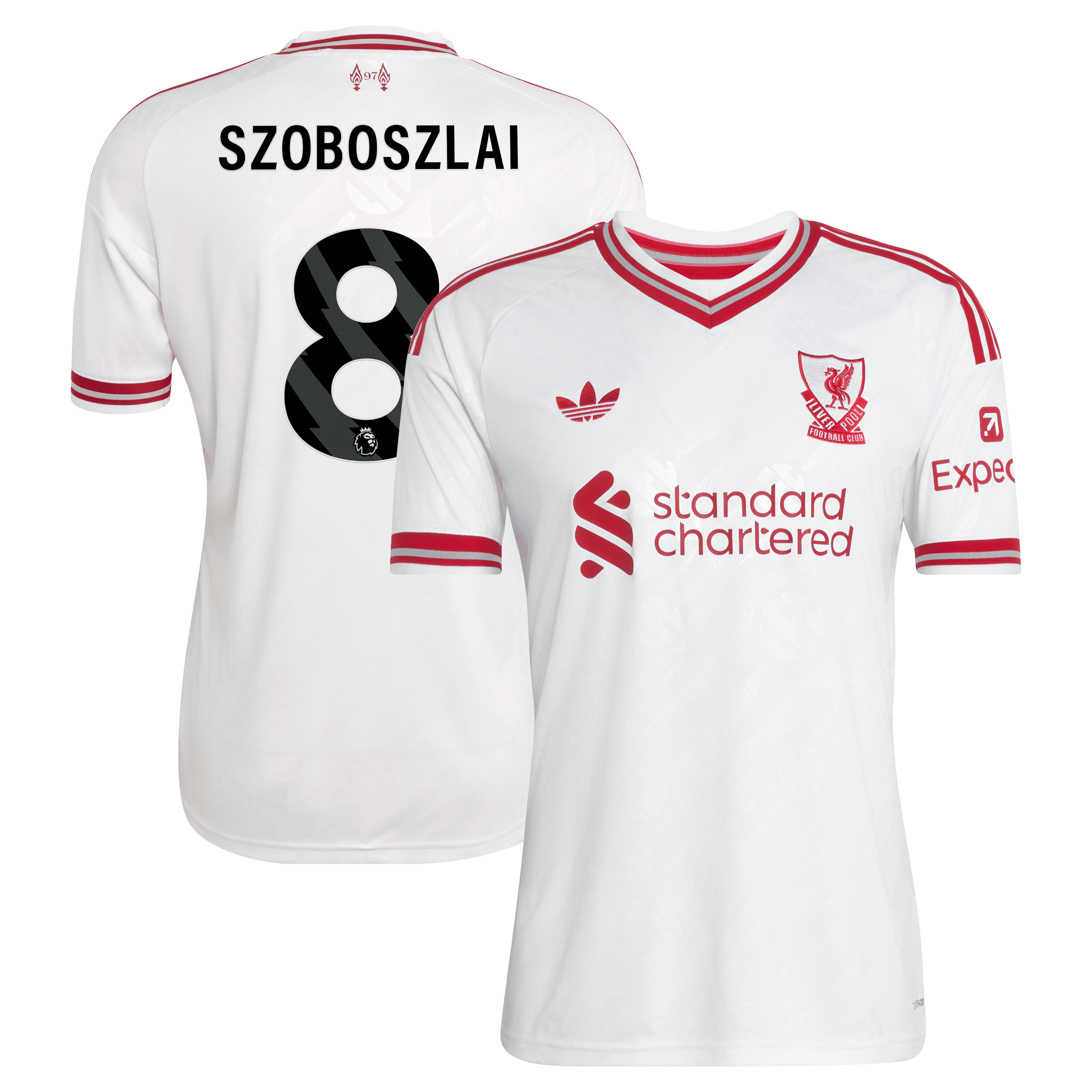 Men's adidas Dominik Szoboszlai White Liverpool 2026/27 Away Replica Jersey