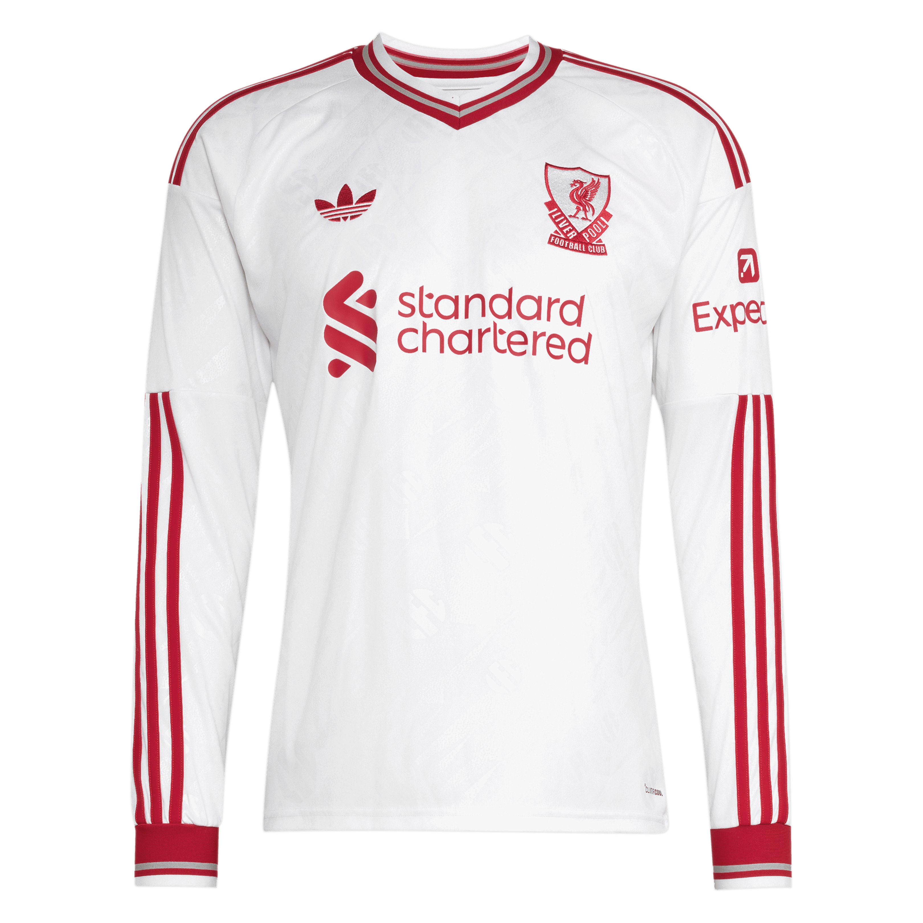Men's adidas Dominik Szoboszlai White Liverpool 2026/27 Away Replica Long Sleeve Jersey