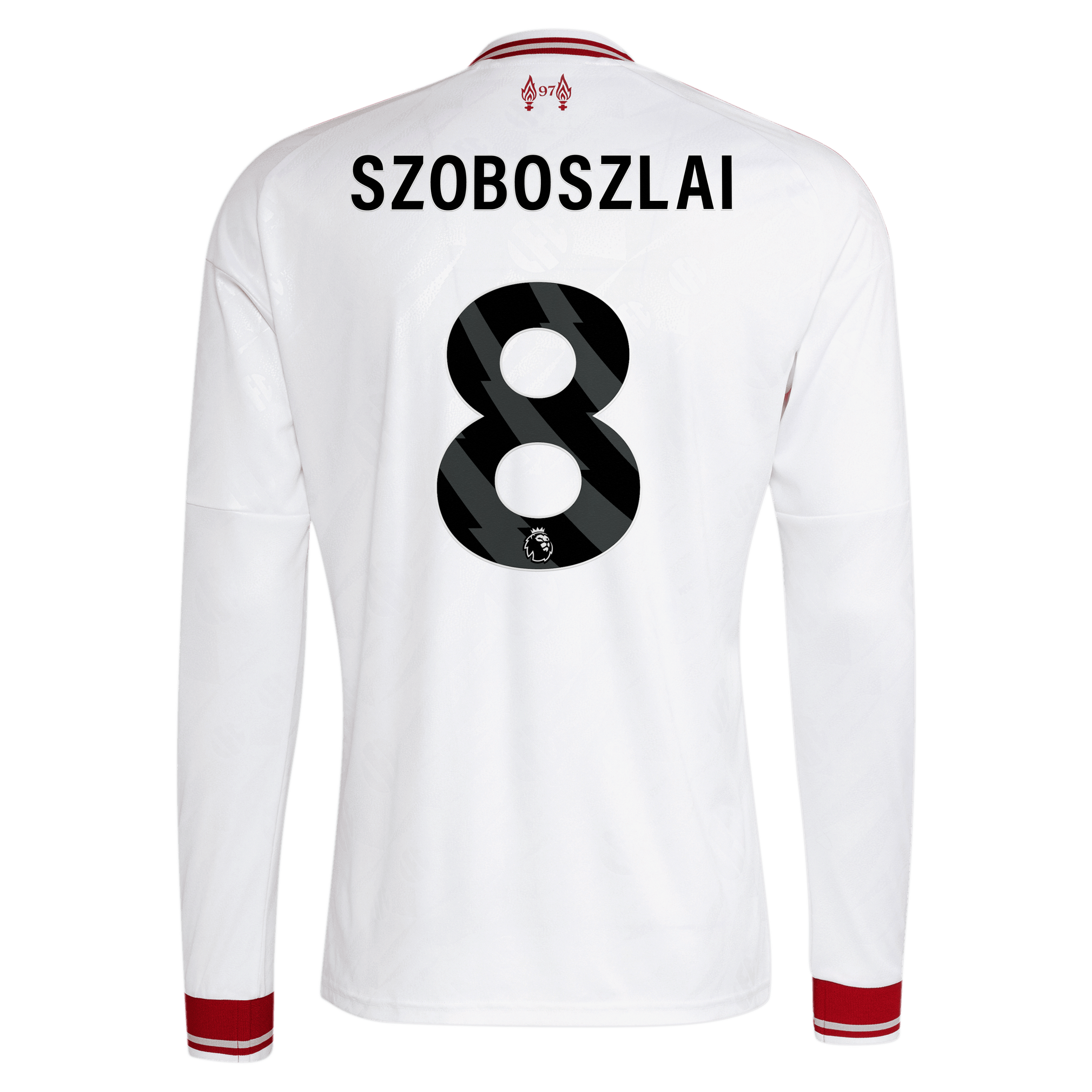 Men's adidas Dominik Szoboszlai White Liverpool 2026/27 Away Replica Long Sleeve Jersey