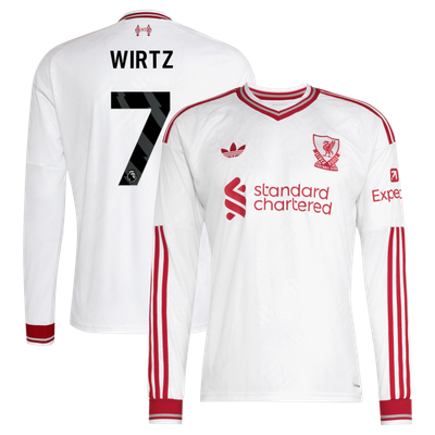Maillot extérieur réplique manches longues Florian Wirtz Liverpool adidas 2026/27 - Blanc
