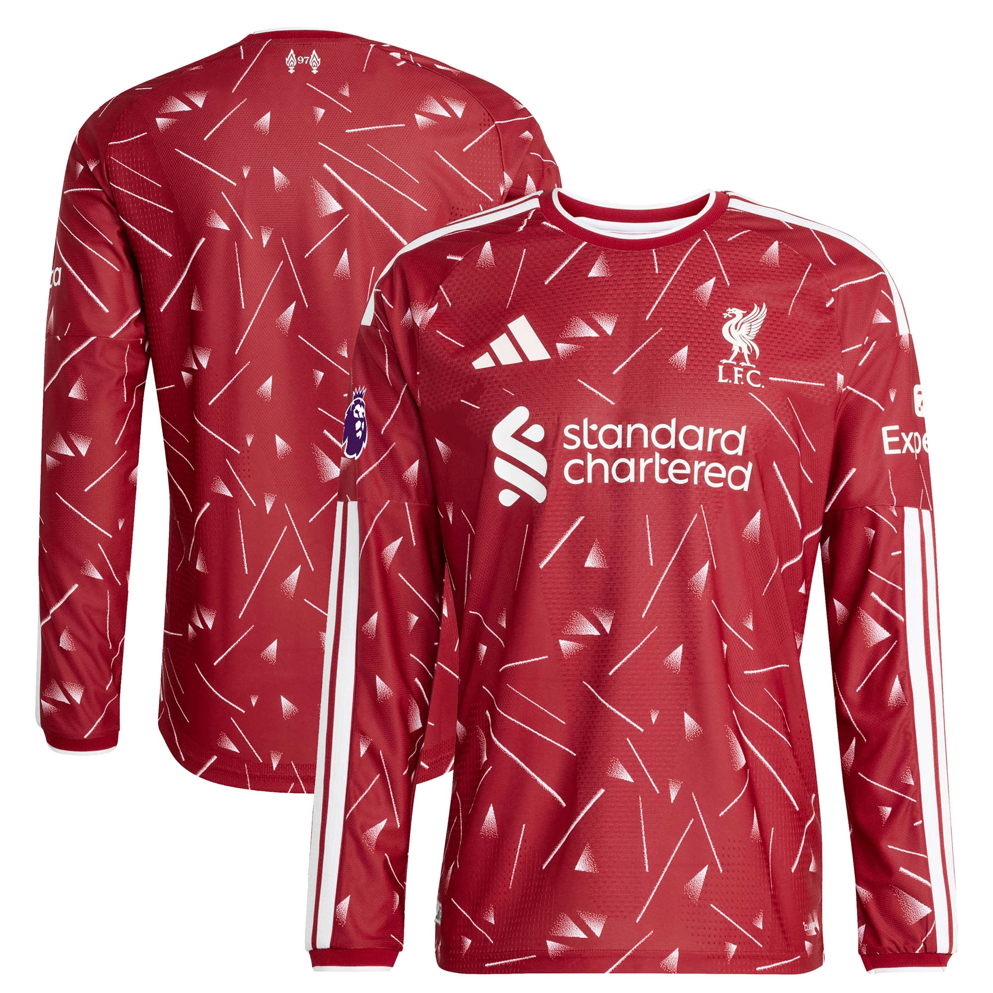 Maillot domicile authentique à manches longues adidas Liverpool rouge 2026/27 pour homme