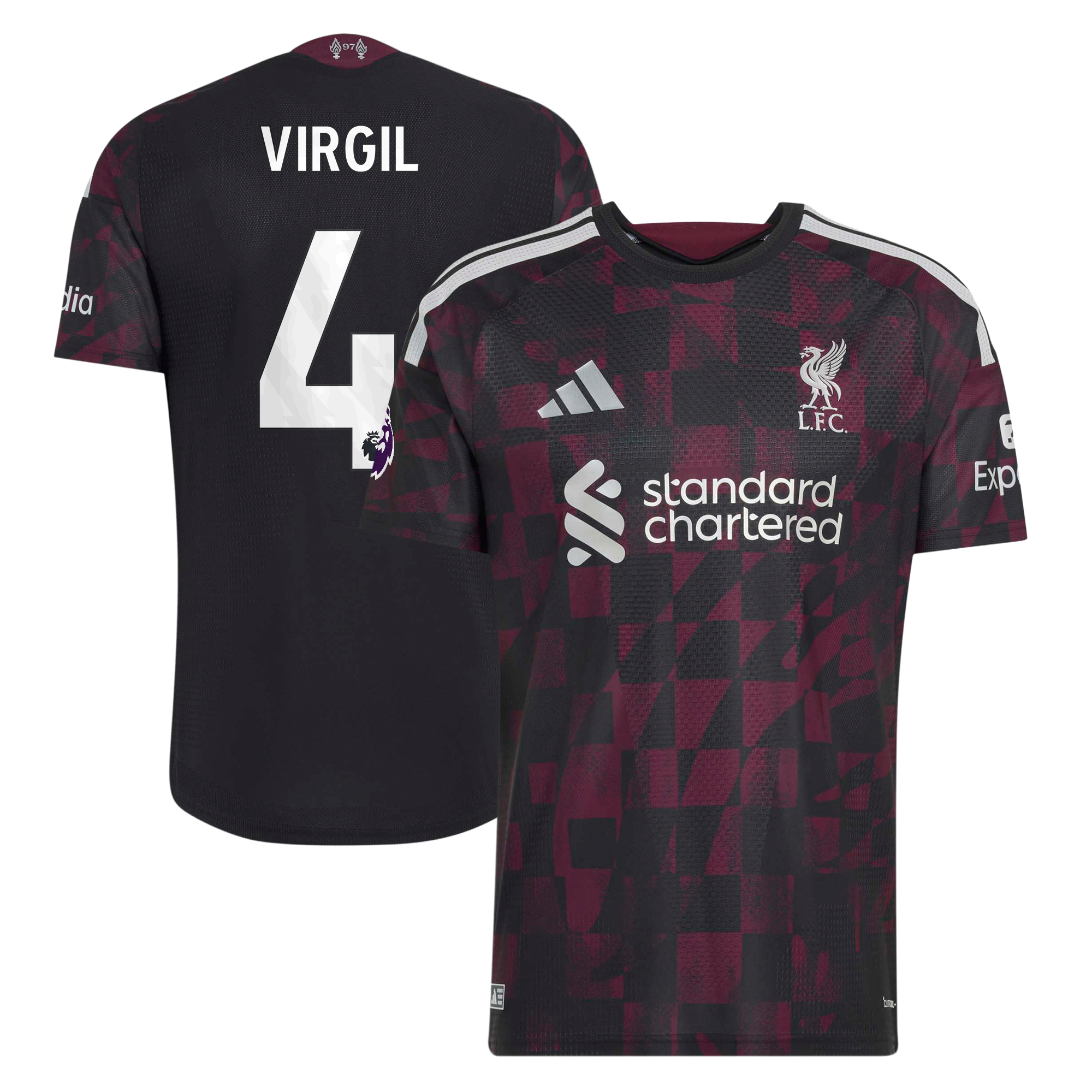 Maillot domicile authentique adidas Virgil van Dijk rouge Liverpool 2026/27 pour homme