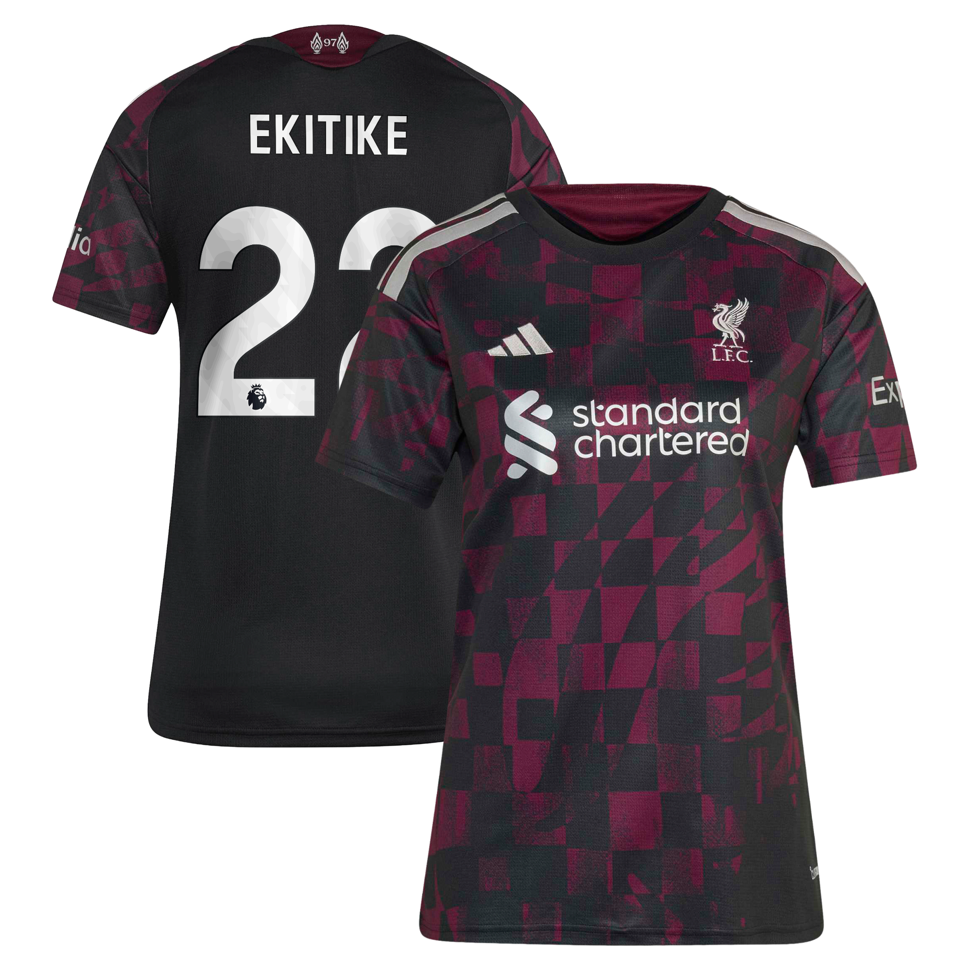Maillot réplique troisième adidas Hugo Ekitike noir Liverpool 2026/27 pour femme