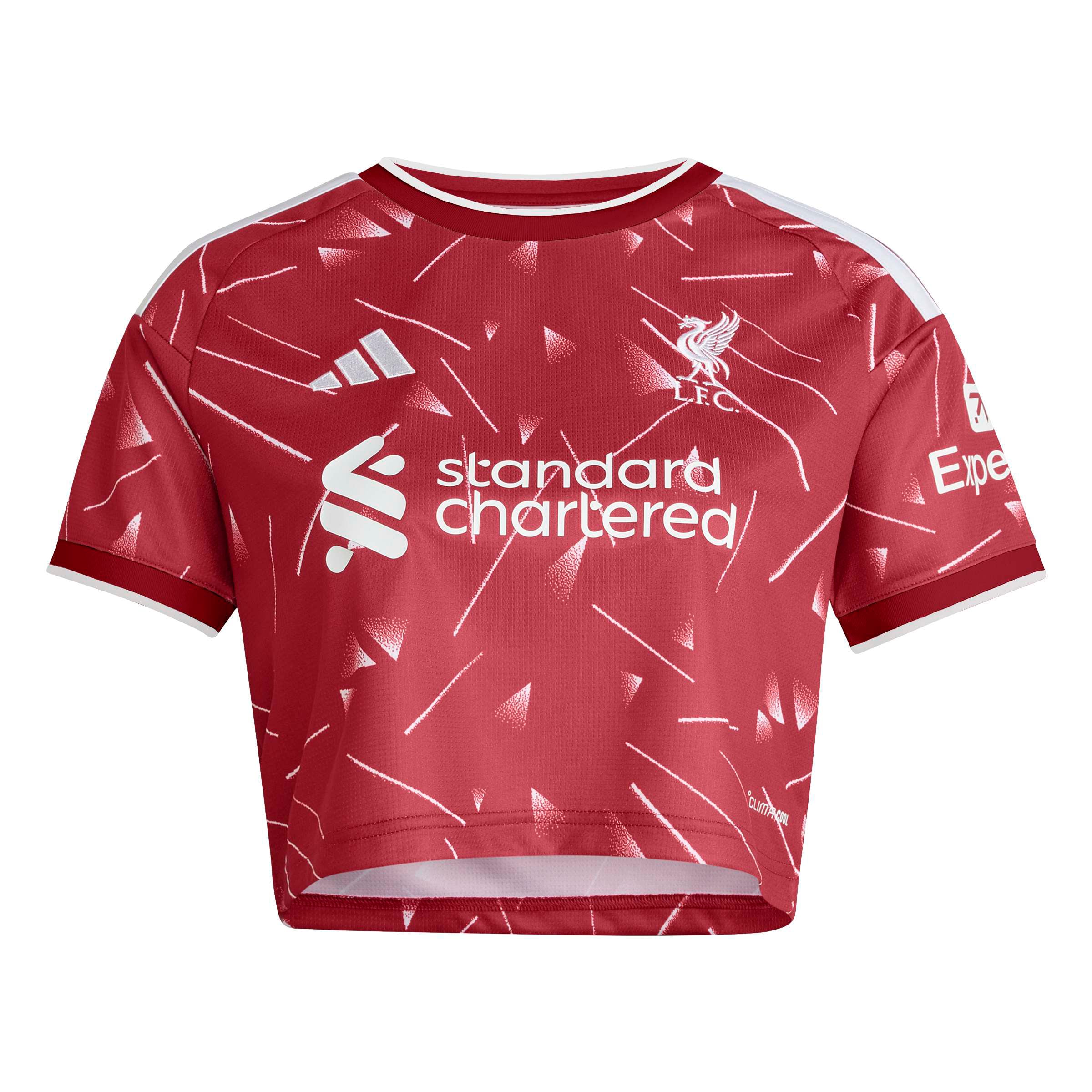 Women's adidas White Liverpool 2026/27 Away Cropped Replica Jersey
