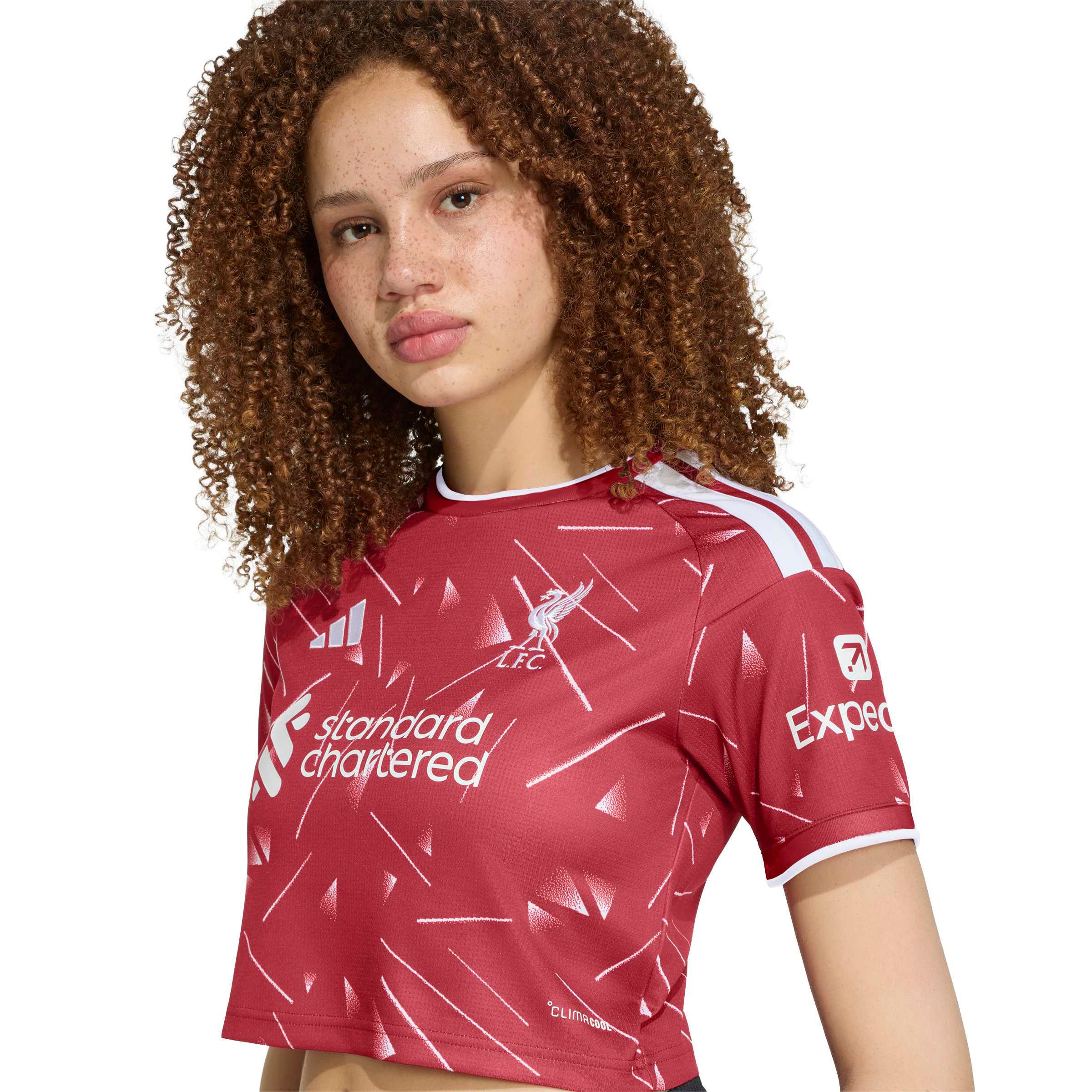 Women's adidas White Liverpool 2026/27 Away Cropped Replica Jersey